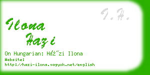 ilona hazi business card